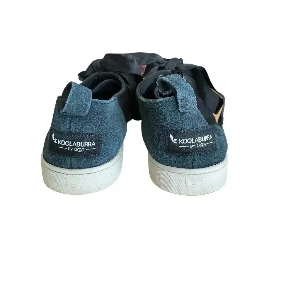 Koolaburra by UGG Women's Black Ribbon Lace Up Penley Canvas Sneaker Size 11